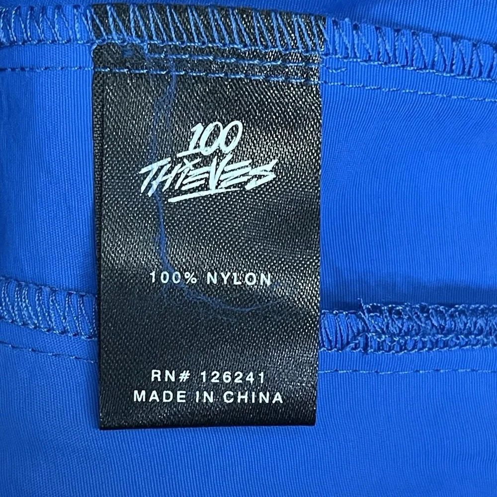 100 Thieves Short Mens XL Blue Foundations Nylon Athletic Lineless Elastic Waist